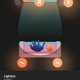 The bigger icons signify that a light is closer to the ceiling, while the small icons are for lights positioned closer to the floor.